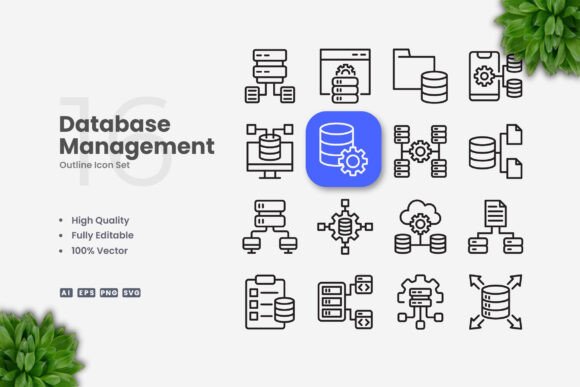 Database Management Icons: Enhancing Visual Communication with Simple and Clean Design