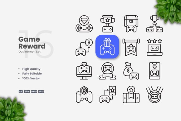 Game Reward Icons for Creative Projects