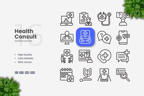 Health Consult Icons: A Versatile Tool for Clear Visual Communication