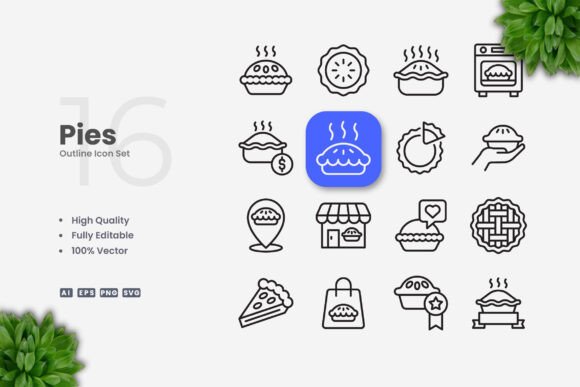 Pies Icons: Simple and Clean Icon Design for Every Project
