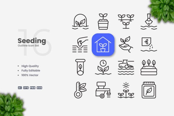 Seeding Icons: Simple, Clean, and Versatile