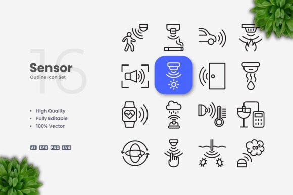 Sensor Icons: Versatile and Professional Design for Every Project