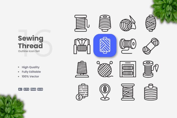 Sewing Thread Icons: A Versatile Design Solution