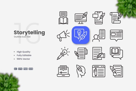 Storytelling Icons and Simple, Clean Icon Design for Modern Projects