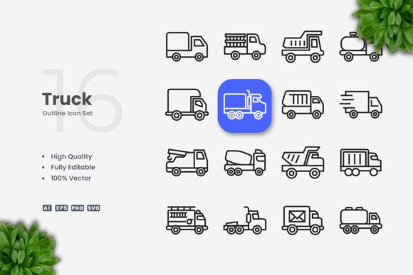 Truck Icons and Simple, Clean Icon Design for Modern Use