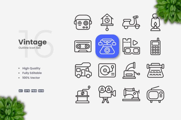 Vintage Icons: Timeless Design for Modern Applications