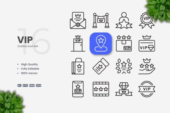 VIP Icons: Simple and Clean Design for Every Project
