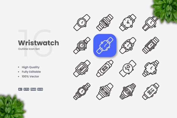 Wristwatch Icons: A Versatile Design Solution for Modern Projects